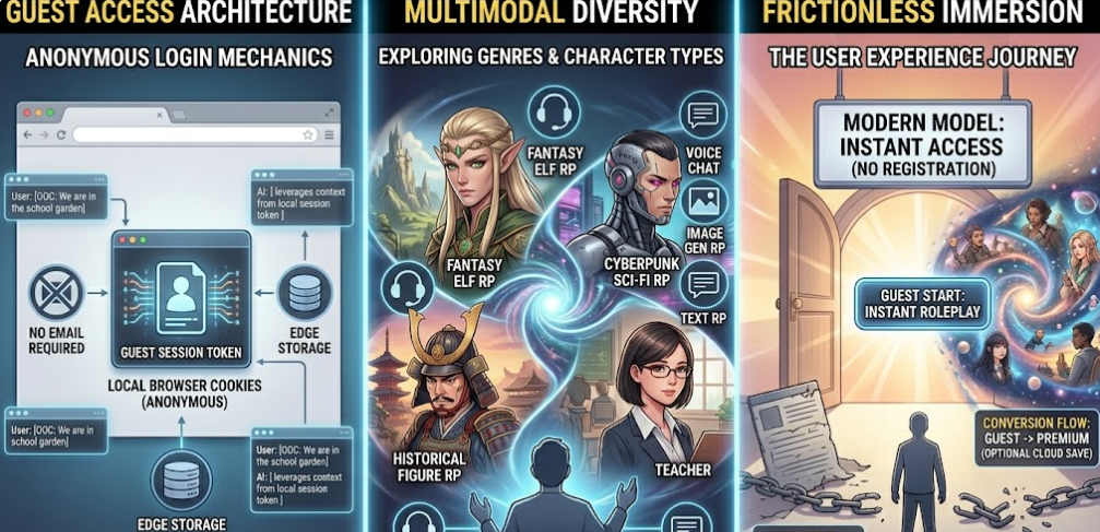 Roleplay com IA Sem Necessidade de Cadastro: O Melhor Guia de 2026