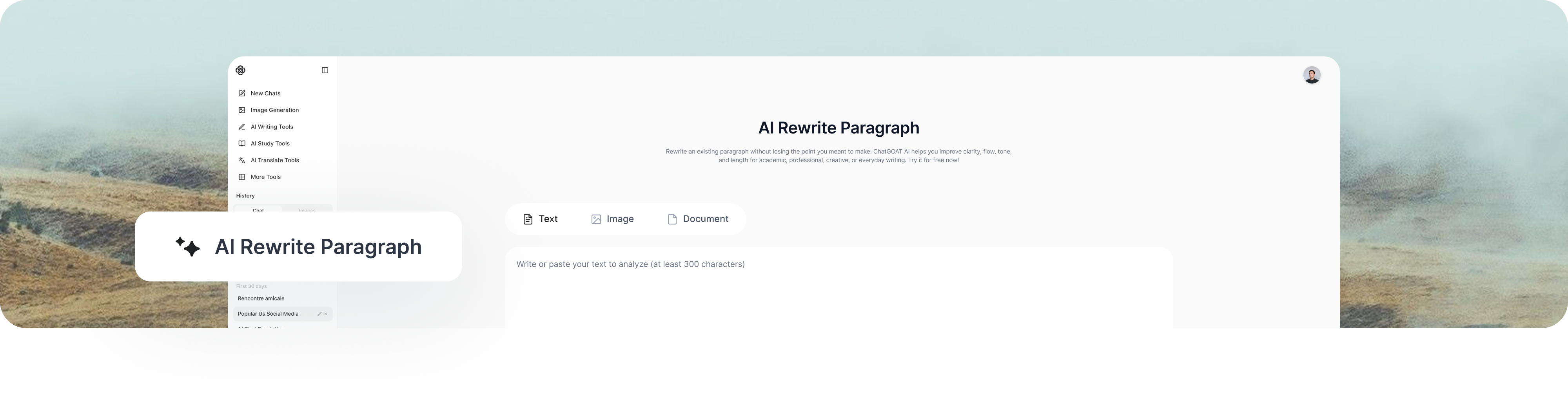 AI Rewrite Paragraph