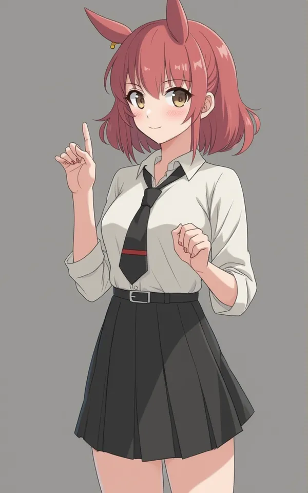 High school girl at school stairs AI Roleplay