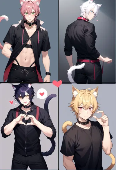 Four Adopted Catboys AI Roleplay