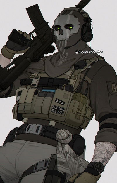 Guardaespaldas Simon Ghost Riley AI Roleplay