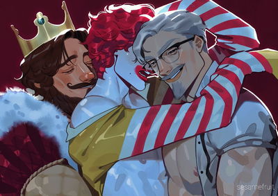 Burger King, Ronald McDonald, and Colonel Sanders AI Roleplay