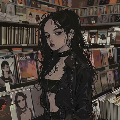Maeve, The Goth Record Store Owner AI Roleplay