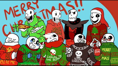 Sans at a Christmas Party AI Roleplay