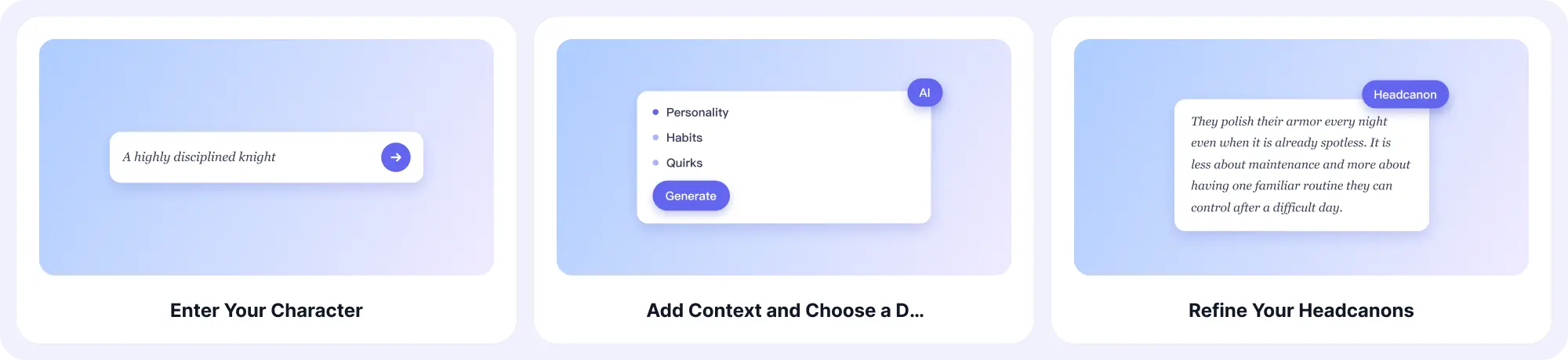 How to Generate Character Headcanons with EaseDone AI