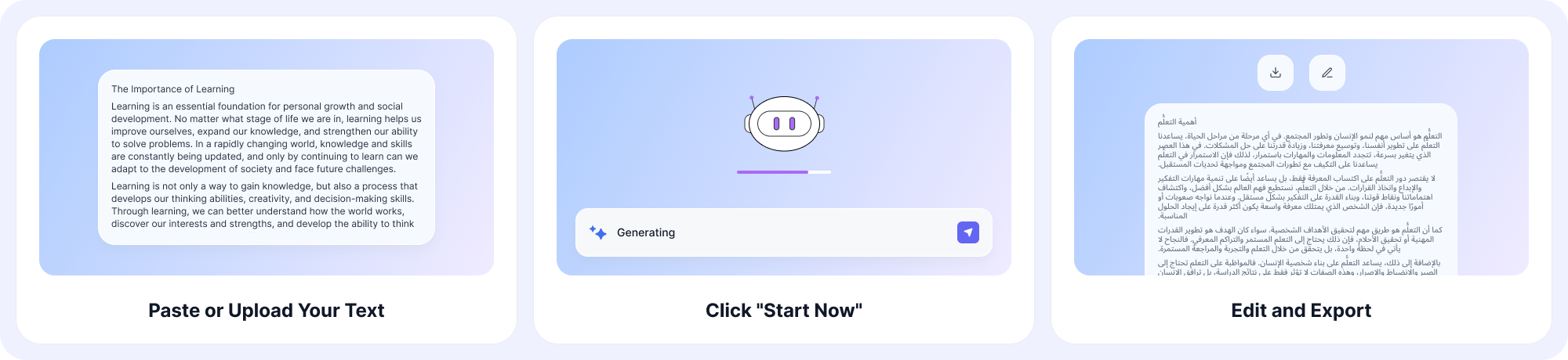 How to Translate English to Egyptian with EaseDone AI
