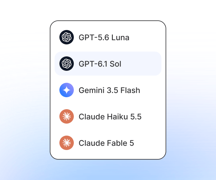Step 2: Select GPT-6.1 Sol