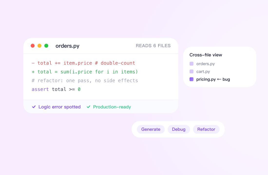 Faster Coding, Debugging & Refactoring