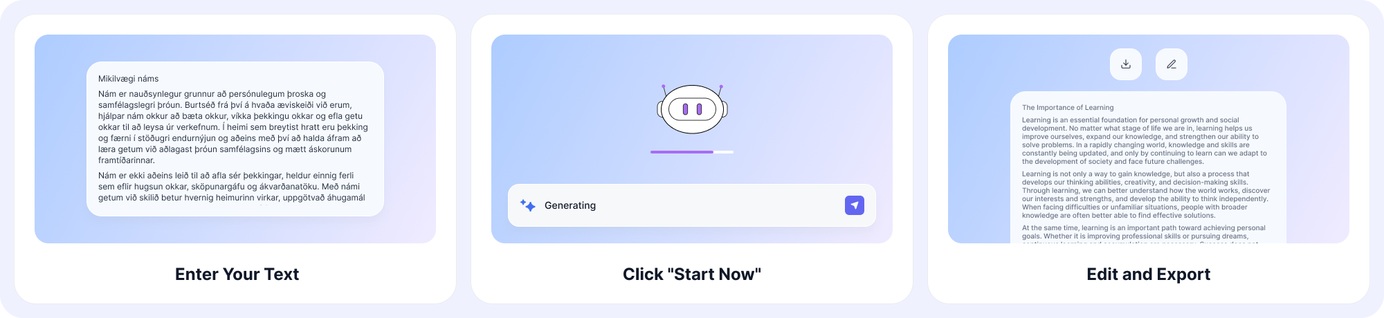 How to Translate Icelandic to English with EaseDone AI