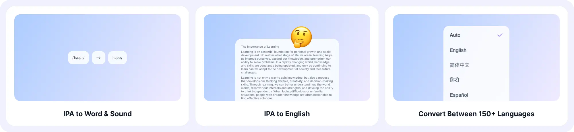 What EaseDone AI's IPA Translator Can Do