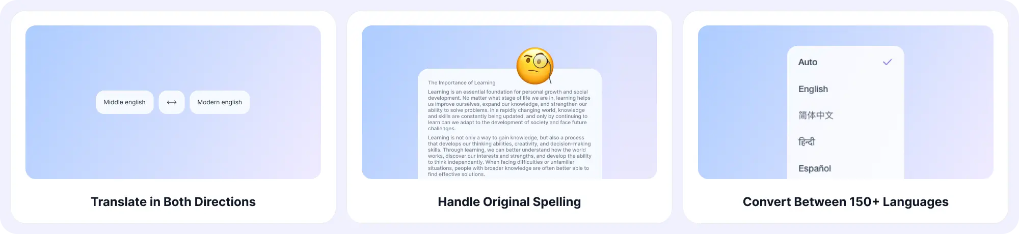 What Can EaseDone Middle English Translator Do