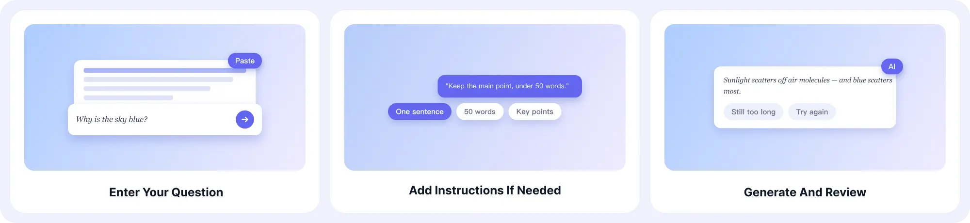 How to Make the Answer Shorter