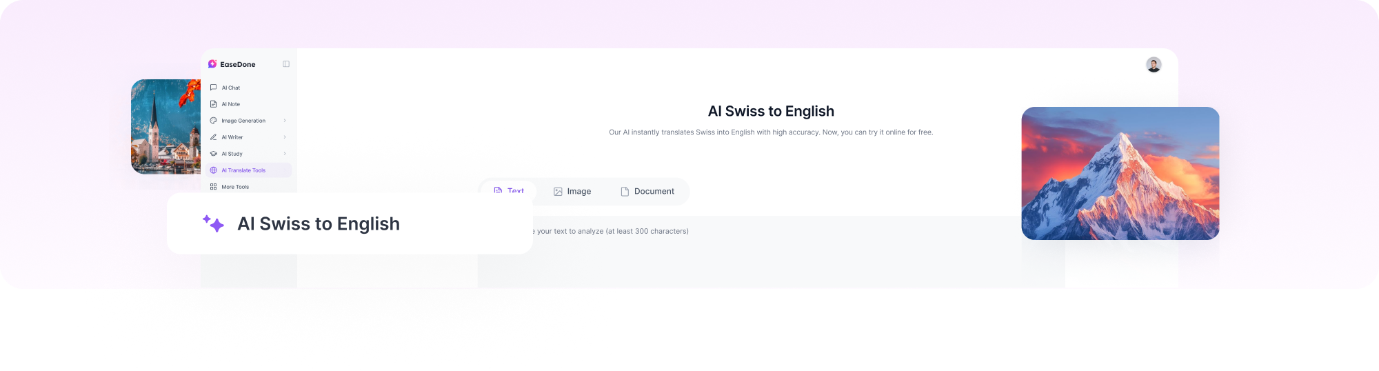 Translate Swiss to English with AI