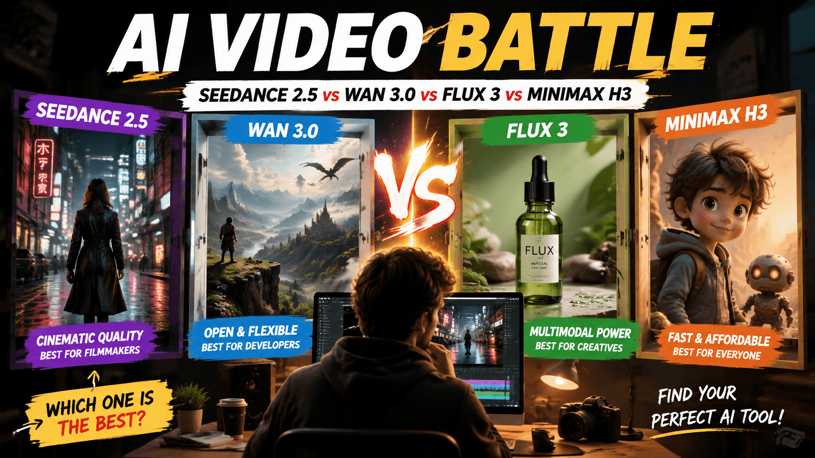Wan 3.0 vs Seedance 2.5 vs MiniMax H3 vs FLUX 3 : Best AI Video Generator?