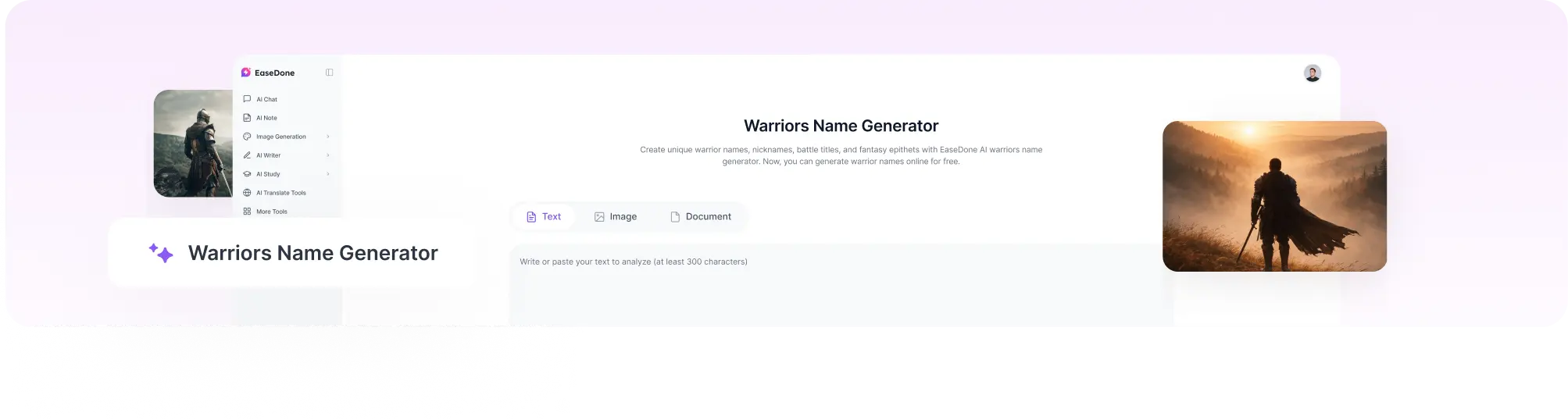 Create Warrior Names with AI